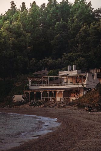 Where evening touches the beach