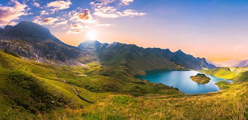 Schrecksee bij zonsondergang
