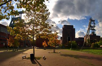 Herfstpanorama van de mijn