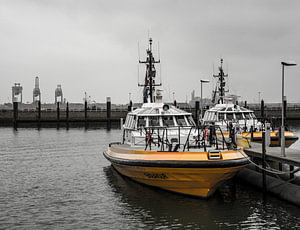 Lotsenboot Endeavour im Hafen von Hoek van Holland.
