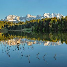 Geroldsee and Karwendel mountains at sunset by Markus Lange