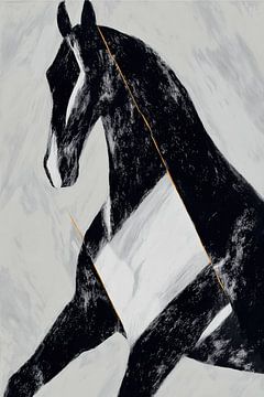 Cheval géométrique en mouvement