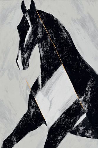 Geometrisches Pferd in Bewegung