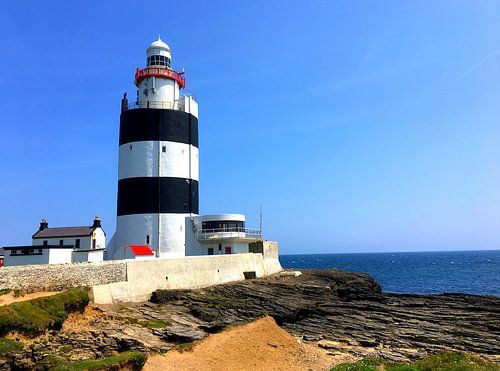 Vuurtoren op het schiereiland Hook Head bij Waterford Ierland