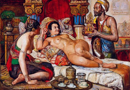 Naakt in Harem Scene, Gyula Tornai