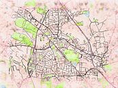 Kaart van Pinneberg in de stijl 'Soothing Spring' van Maporia thumbnail