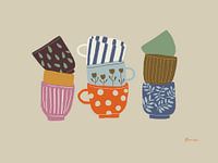 Coffee cups and teacups