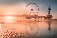 Zonsondergang bij de pier von Wesley Heyne Miniaturansicht