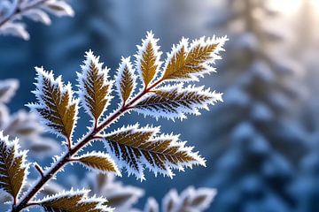 Branches tissées de glace