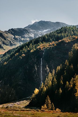 Beautiful valley with waterfall in Austria (Alps)