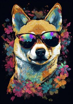 Shiba pop art 2 von DNH Artful Living