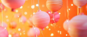 Schwebende Lichterketten von Poster Art Shop