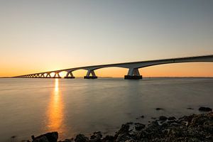 Zeelandbrücke Sonnenaufgang