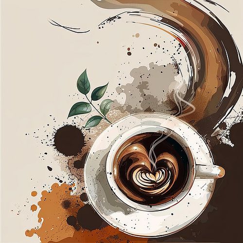 kop koffie of cappuccino drinken