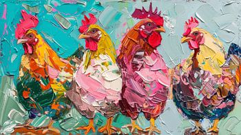 Gackernder Hühnerstall