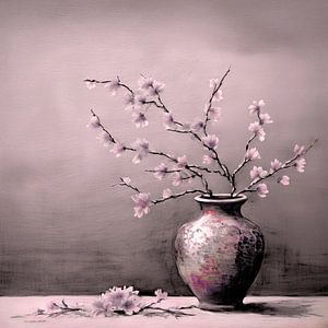 Elegantes Stillleben mit Blüte in Vase