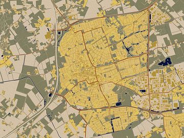 Map of Uden in the style of Gustav Klimt by Maporia