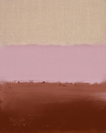 Abstract landscape in earthy shades of brown, pale dusky pink and beige