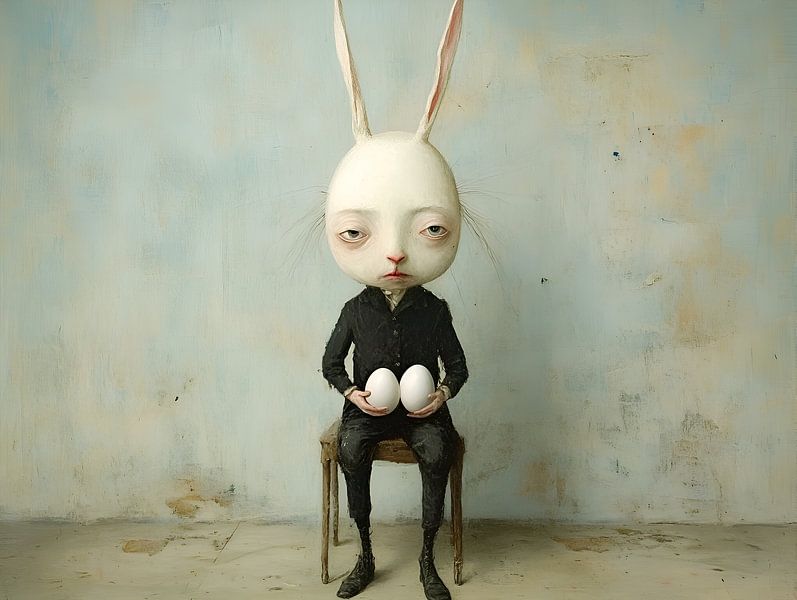 Portrait du lapin de Pâques par Heike Hultsch