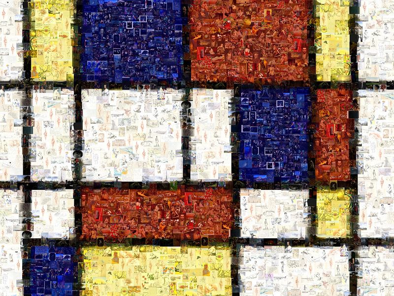 Mondrian inspiriertes Mosaik von Atelier Liesjes