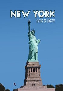 Vintage-Poster Freiheitsstatue, New York