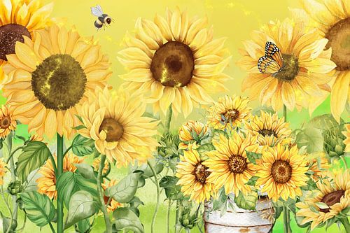 Floral Enchantment with Sunflowers