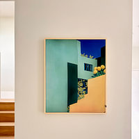 Klantfoto: Het mintgroene huis van Artclaud, als ArtFrame