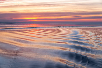 Wattenmeer bei Sonnenuntergang