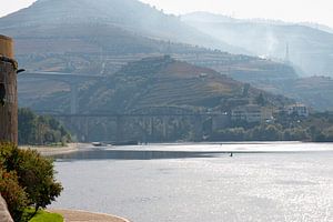 Portugal - Omgeving Porto - Brug over rivier de Douro van Marianne van der Zee