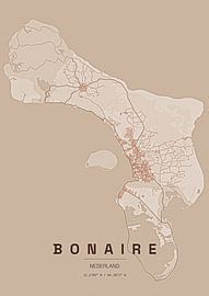Stadtplan von Bonaire von Stef van Campen