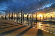 palendorp strand Petten bij zonsondergang van FotoBob thumbnail