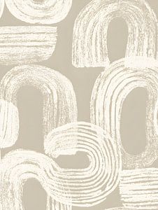 Formes organiques en beige et blanc