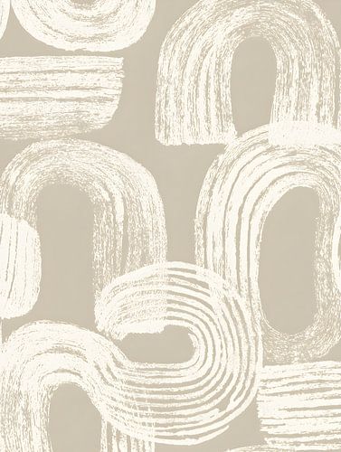 Organische Vormen in Beige en Wit