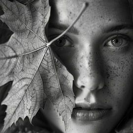 Schwarz-Weiß Frau von Poster Art Shop