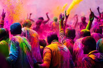 Holi festival in India on the street by Animaflora PicsStock