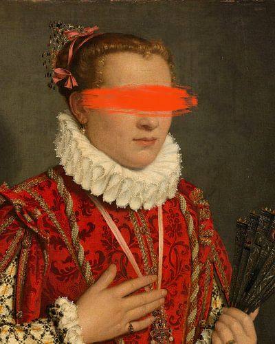 Portrait of a young woman, original by Giovanni Battista Moroni