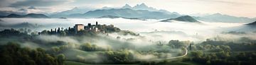Panorama van Toscane van fernlichtsicht