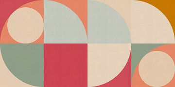 Bauhaus-geïnspireerde pastelkleurige geometrie van Dina Dankers
