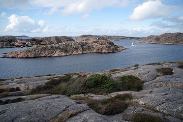 Uitzicht over de Bohuslän-kust in Zweden van Floris Verweij