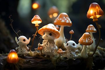 Meeting at the toadstools by Heike Hultsch