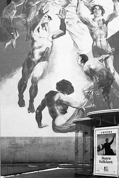Muurschildering Charleroi van Willy Lippens