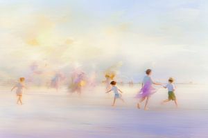 Pastel Beach Painting – Kids in Watercolor Wonderland