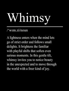 Whimsy Definition - Black by WordsThatInspire