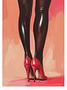 red heels and latex leggings van Franka Poulain thumbnail
