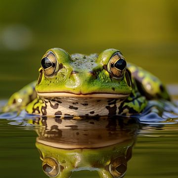 Green frog by Luc de Zeeuw