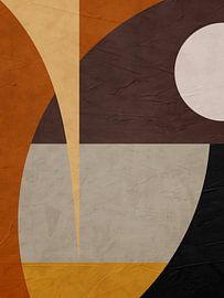Abstrakte geometrische minimalistische Kunst in Erdtönen. von Online Arts