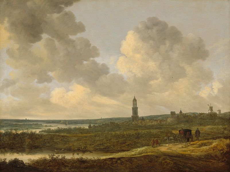 Gezicht op Rhenen, Jan van Goyen van Meesterlijcke Meesters