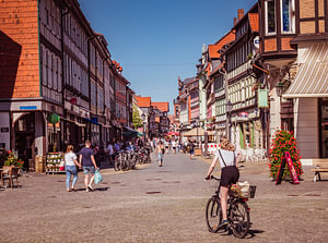 Altstadt im Zentrum von Wernigerode im Harz