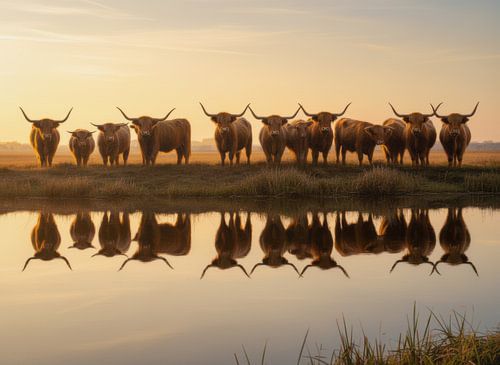 Silence on the Water, Highlanders in the Morning Sun