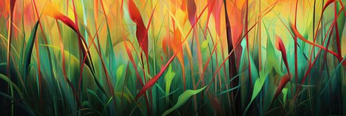 Abstract surreal grass background